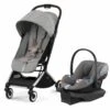 Cybex Orfeo Compact Stroller + Aton G SensorSafe Travel System Bundle - Lava Grey / Lava Grey -Cybex cybex orfeo compact stroller aton g sensorsafe travel system bundle lava grey lava grey 7