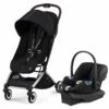 Cybex Orfeo Compact Stroller + Aton G SensorSafe Travel System Bundle - Moon Black / Moon Black 2 Cybex Orfeo Compact Stroller + Aton G SensorSafe Travel System Bundle - Moon Black / Moon Black -Cybex cybex orfeo compact stroller aton g sensorsafe travel system bundle moon black moon black 6