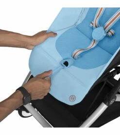 Cybex Orfeo Compact Stroller + Aton G SensorSafe Travel System Bundle - Ocean Blue / Moon Black -Cybex cybex orfeo compact stroller aton g sensorsafe travel system bundle ocean blue moon black 11