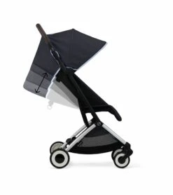 Cybex Orfeo Compact Stroller + Aton G SensorSafe Travel System Bundle - Ocean Blue / Moon Black -Cybex cybex orfeo compact stroller aton g sensorsafe travel system bundle ocean blue moon black 9