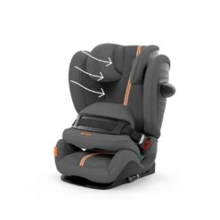 CYBEX Pallas G I-Size Plus Car Seat - Lava Grey -Cybex cybex pallas g i size plus car seat lava grey flat 12