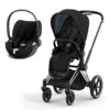CYBEX Priam Cloud T Travel System - Deep Black (2022)