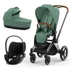 CYBEX Priam Cloud T Travel System - Leaf Green 22 CYBEX Priam Cloud T Travel System - Leaf Green -Cybex cybex priam leaf green chrome brown cloud t flat 3