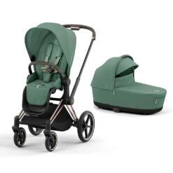 CYBEX Priam Pushchair - Leaf Green -Cybex cybex priam leaf green lux carrycot rose gold flat