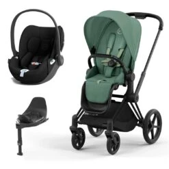 CYBEX Priam Cloud T Travel System - Leaf Green 25 CYBEX Priam Cloud T Travel System - Leaf Green -Cybex cybex priam leaf green matt black cloud t flat 2