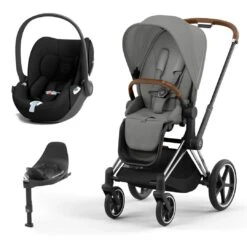 CYBEX Priam Cloud T Travel System - Mirage Grey -Cybex cybex priam mirage grey chrome brown cloud t flat 2