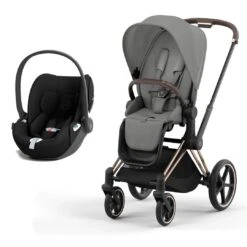 CYBEX Priam Cloud T Travel System - Mirage Grey -Cybex cybex priam mirage grey rose gold cloud t flat