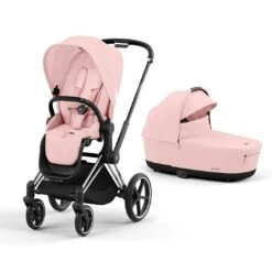 CYBEX Priam Pushchair - Peach Pink 24 CYBEX Priam Pushchair - Peach Pink -Cybex cybex priam peach pink lux carrycot chrome black flat