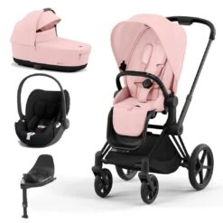 CYBEX Priam Cloud T Travel System - Peach Pink -Cybex cybex priam peach pink matt black cloud t flat 4