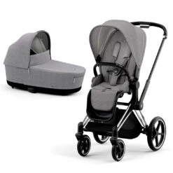 CYBEX Priam PLUS Pushchair - Manhattan Grey (2022) -Cybex cybex priam plus pushchair manhattan grey chrome black lux