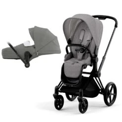 CYBEX Priam PLUS Pushchair - Manhattan Grey (2022) -Cybex cybex priam plus pushchair manhattan grey matt black lite