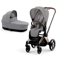 CYBEX Priam PLUS Pushchair - Manhattan Grey (2022) -Cybex cybex priam plus pushchair manhattan grey rose gold lux