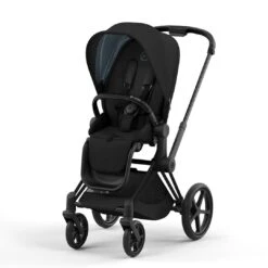CYBEX Priam Pushchair - Deep Black (2022) -Cybex cybex priam pushchair deep black 2022 matt black none
