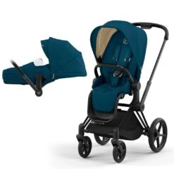 CYBEX Priam Pushchair - Mountain Blue (2022) -Cybex cybex priam pushchair mountain blue 2022 matt black lite