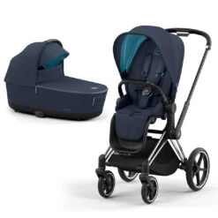 Cybex -Cybex cybex priam pushchair nautical blue 2022 chrome black lux 58f316bd bc60 4a8f a163 48f2d3429273