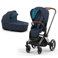 CYBEX Priam Pushchair - Nautical Blue (2022) -Cybex cybex priam pushchair nautical blue 2022 chrome brown lux