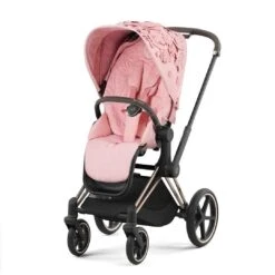 CYBEX Priam Pushchair - Simply Flowers - Pale Blush (2022) -Cybex cybex priam pushchair simply flowers pale blush rose gold frame
