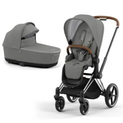 CYBEX Priam Pushchair - Conscious Collection - Pearl Grey (2022) -Cybex cybex priam pushchair soho grey 2022 chrome brown lux b6e8a6ff 8687 4710 89f4 50225b7c7684