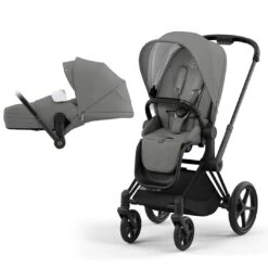 CYBEX Priam Pushchair - Soho Grey (2022) -Cybex cybex priam pushchair soho grey 2022 matt black lite