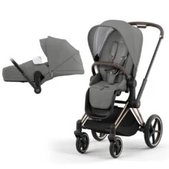 CYBEX Priam Pushchair - Soho Grey (2022) -Cybex cybex priam pushchair soho grey 2022 rose gold lite