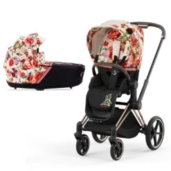 CYBEX Priam Pushchair - Spring Blossom - Light (2022) 17 CYBEX Priam Pushchair - Spring Blossom - Light (2022) -Cybex cybex priam pushchair spring blossom light lux carrycot rose gold frame