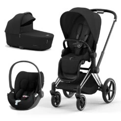 CYBEX Priam Cloud T Travel System - Sepia Black -Cybex cybex priam sepia black chrome black cloud t flat 3