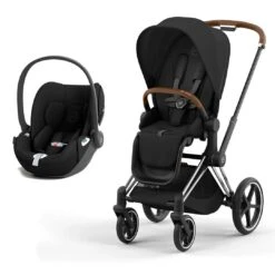 CYBEX Priam Cloud T Travel System - Sepia Black -Cybex cybex priam sepia black chrome brown cloud t flat