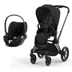CYBEX Priam Cloud T Travel System - Sepia Black -Cybex cybex priam sepia black matt black cloud t flat