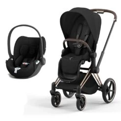 CYBEX Priam Cloud T Travel System - Sepia Black -Cybex cybex priam sepia black rose gold cloud t flat