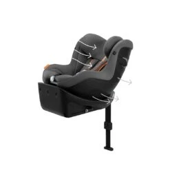 CYBEX Sirona Gi I-Size Plus Car Seat - Lava Grey 14 CYBEX Sirona Gi I-Size Plus Car Seat - Lava Grey -Cybex cybex sirona gi i size lava grey plus flat 2