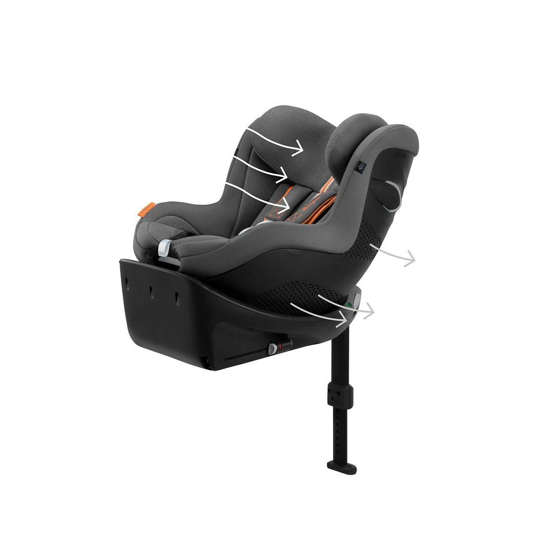 CYBEX Sirona Gi I-Size Plus Car Seat - Lava Grey 6 CYBEX Sirona Gi I-Size Plus Car Seat - Lava Grey - Image 4