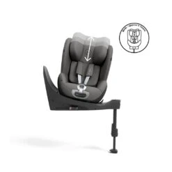 CYBEX Sirona T I-Size Car Seat - Mirage Grey 20 CYBEX Sirona T I-Size Car Seat - Mirage Grey -Cybex cybex sirona t car seat mirage grey flat 3