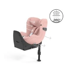 CYBEX Sirona T I-Size Plus Car Seat - Peach Pink -Cybex cybex sirona t car seat plus peach pink flat 2