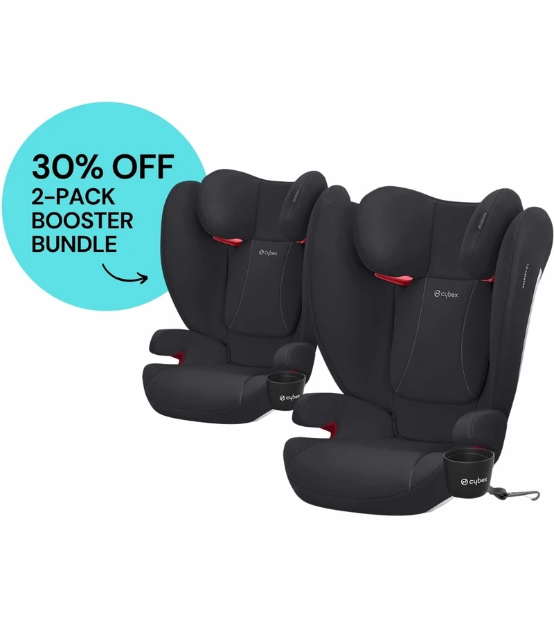 Cybex Solution B-fix Booster Car Seat - Volcano Black (2 Pack) 3 Cybex Solution B-fix Booster Car Seat - Volcano Black (2 Pack)