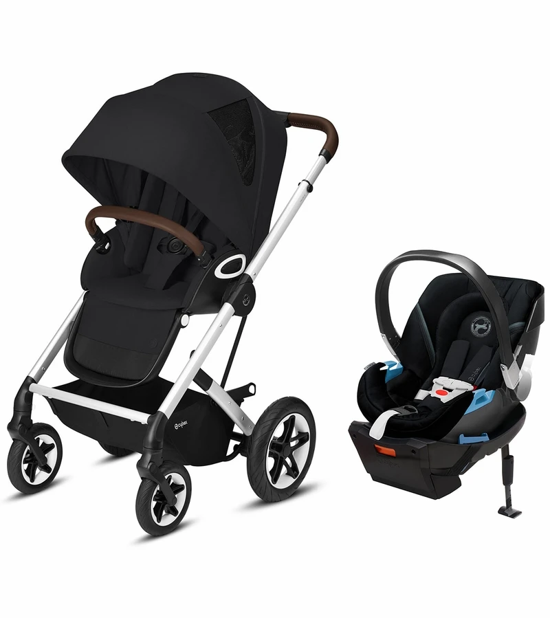 Cybex Talos S Lux All-Terrain Stroller + Aton 2 SensorSafe Travel System Bundle - Deep Black / Lavastone Black 3 Cybex Talos S Lux All-Terrain Stroller + Aton 2 SensorSafe Travel System Bundle - Deep Black / Lavastone Black