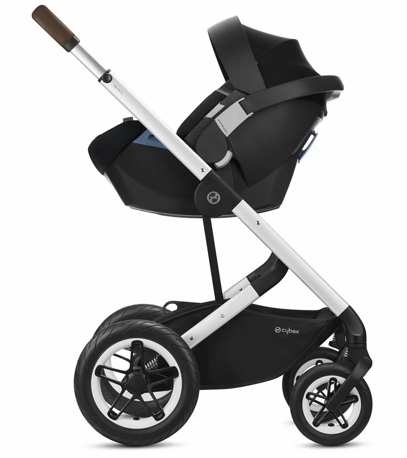 Cybex Talos S Lux All-Terrain Stroller + Aton 2 SensorSafe Travel System Bundle - Deep Black / Lavastone Black 5 Cybex Talos S Lux All-Terrain Stroller + Aton 2 SensorSafe Travel System Bundle - Deep Black / Lavastone Black - Image 3