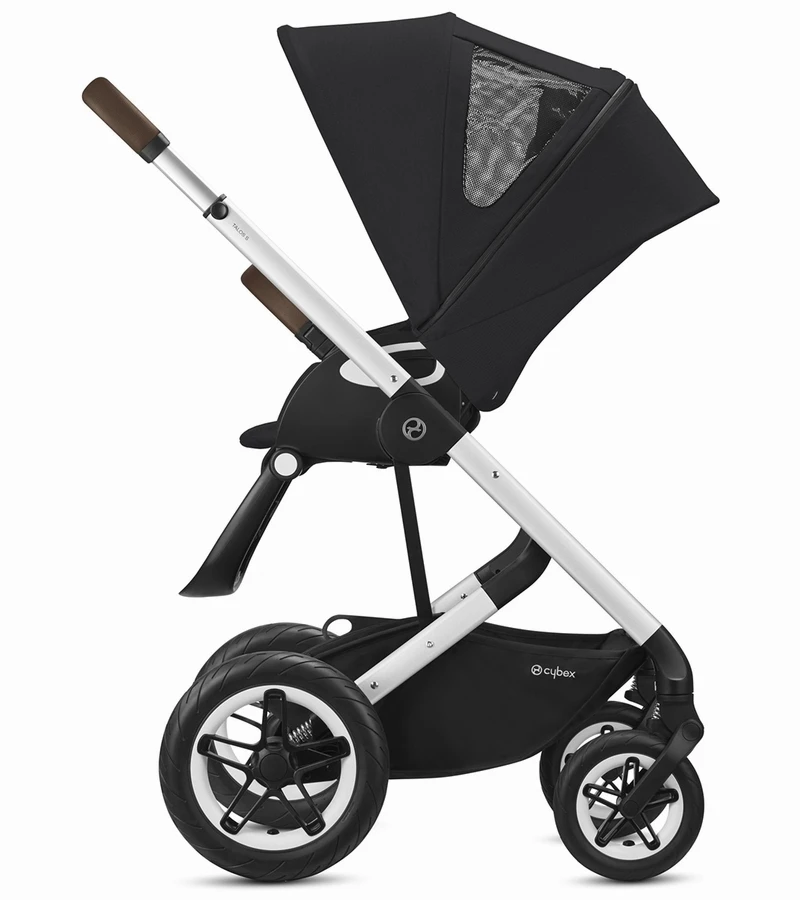 Cybex Talos S Lux All-Terrain Stroller + Aton 2 SensorSafe Travel System Bundle - Deep Black / Lavastone Black 7 Cybex Talos S Lux All-Terrain Stroller + Aton 2 SensorSafe Travel System Bundle - Deep Black / Lavastone Black - Image 5