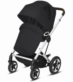 Cybex Talos S Lux All-Terrain Stroller + Aton 2 SensorSafe Travel System Bundle - Soho Grey / Lavastone Black -Cybex cybex talos s lux all terrain stroller aton 2 sensorsafe travel system bundle deep black lavastone black 158