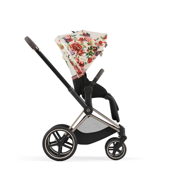 Cybex Priam Stroller Set Spring Blossom Light, Frame Rose Gold 5 Cybex Priam Stroller Set Spring Blossom Light, Frame Rose Gold - Image 3